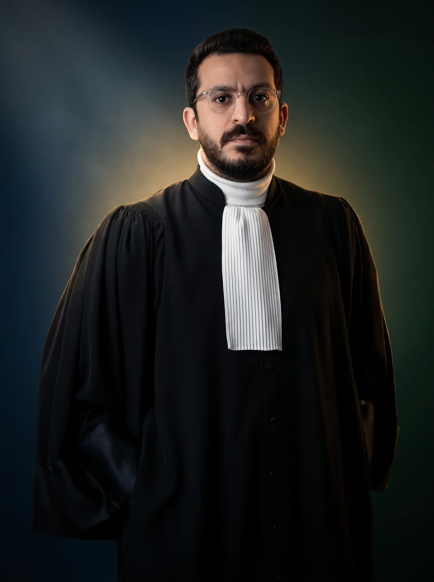 Portrait de Maître Rabii Chekkouri en robe d’avocat